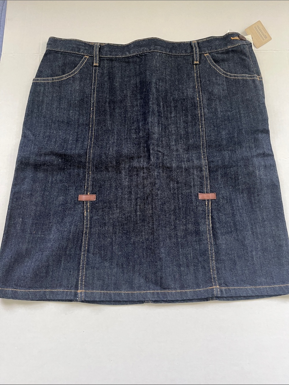 Vintage GAP Dark Indigo Denim Pencil Skirt with Contrast Stitching
